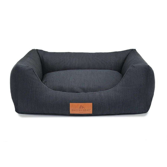 Orthopaedic dog bed with recycled memory foam and hypoallergenic fabric in nine colours by Baker & Bray