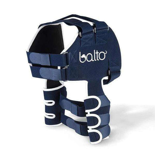 Balto® Lux Shoulder Brace limiting shoulder movement with adjustable straps and breathable fabric for joint support and rehabilitation