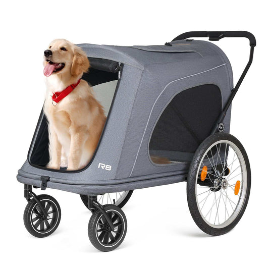 Beberoad Pet Stroller Beberoad R8 PRO | 4-Wheel Dog Stroller & Bike Trailer | Large Dogs up to 45kg | 2 Colours Beberoad R8 PRO 4-Wheeler | Large Dog Stroller & Bike Trailer for 45kg