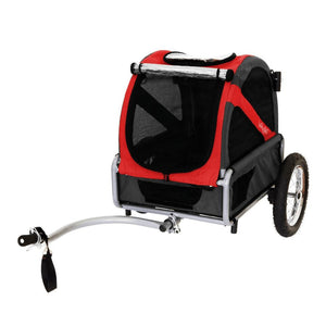 Dutch Dog DoggyRide Mini Dog Bike Trailer | Red | Axle Coupling | Dutch Dog Design® DRMNTR22-RD Pets Own Us