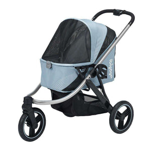 Ibiyaya The Beast dog stroller and pram in black, all-terrain pet jogging stroller with large PU wheels and mesh windows