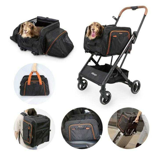 Ibiyaya JetPaw 3-in-1 expandable airline-approved pet stroller and carrier for dogs and cats