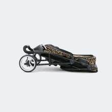 InnoPet Allure stylish lightweight dog and cat stroller in Onyx and Cheetah print with safety features and storage basket