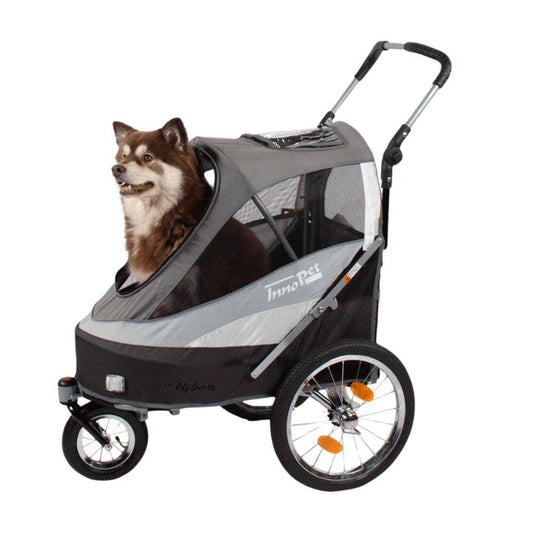 InnoPet Sporty Deluxe dog pram and bike trailer with rain cover and 2-year warranty