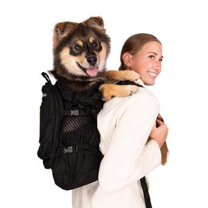 K9 Sports Sack | PLUS 2 Dog Backpack Carrier | 3 Sizes | Jet Black Pets Own Us