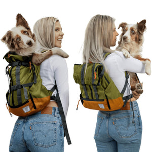 K9 Sports Sack | Urban 3 Dog Backpack | 4 Sizes | Leafy Green Pets Own Us