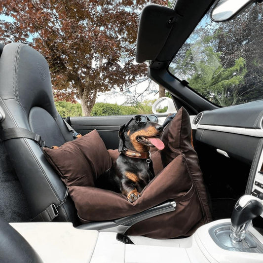 Luther Bennett Travel Dog Pod 2.0 | Dog Car Seat | With ISOFIX | Coffee LB2-COF Pets Own Us