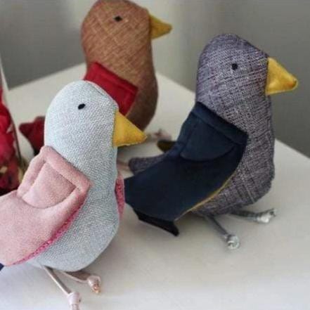 Oh Charlie Birds Toy by Oh Charlie - Grey/Navyblue Birds Toy by Oh Charlie - Grey/Navyblue