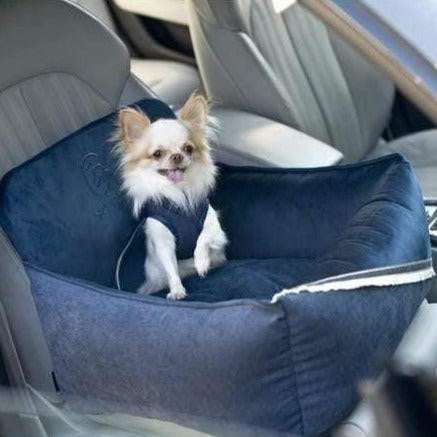 Oh Charlie Dog Car Seat luxury by Oh Charlie - Allure Navy Blue Dog Car Seat luxury by Oh Charlie - Allure Navy Blue | Pets Own Us
