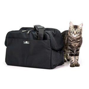 Sleepypod Atom ergonomic crash-tested pet carrier in three colors with cozy ultra plush bedding