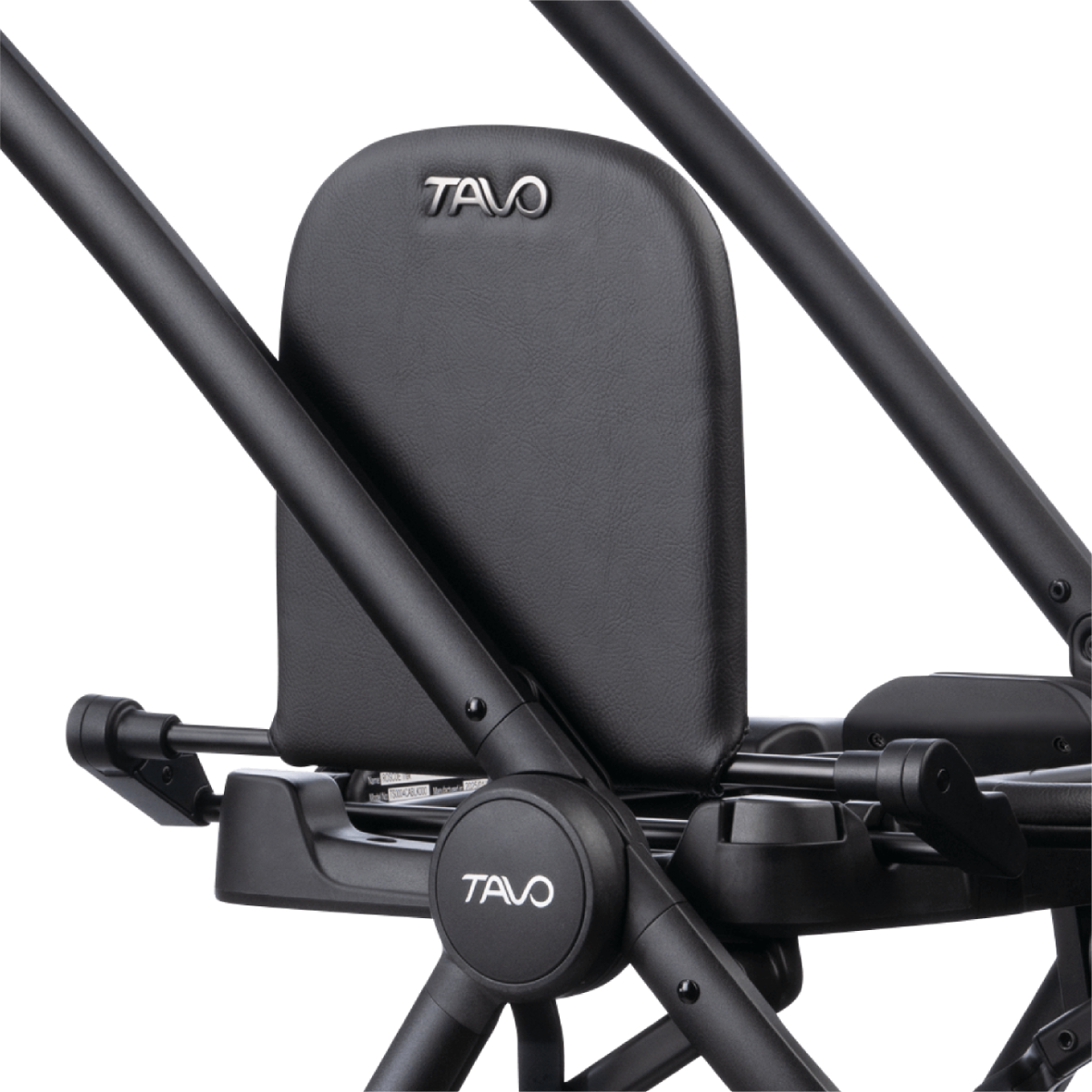 Tavo Hendrick Adaptor securely connecting Hendrick carrier to Roscoe stroller frame in black