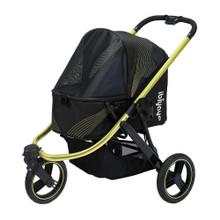 Ibiyaya The Beast dog stroller and pram in black, all-terrain with three PU wheels and mesh windows for pet comfort and safety