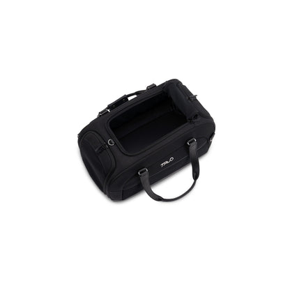 Tavo Dupree Airline carry-on pet car seat in black and grey with ISOFIX latches for cats and small dogs