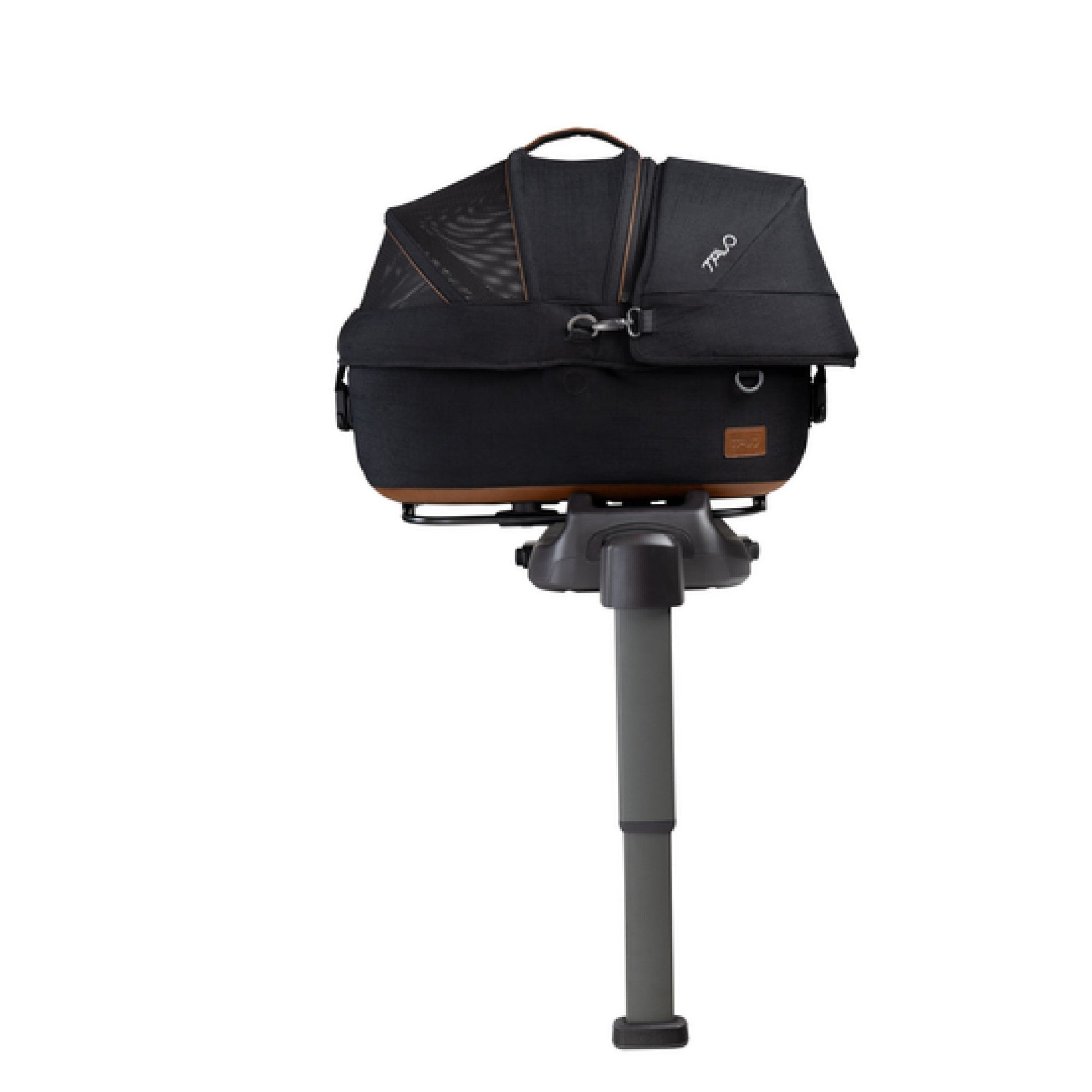 Tavo Maeve pet car seat with ISOFIX vehicle base, available in 3 sizes and 5 colors, designed for cats and dogs safety and comfort