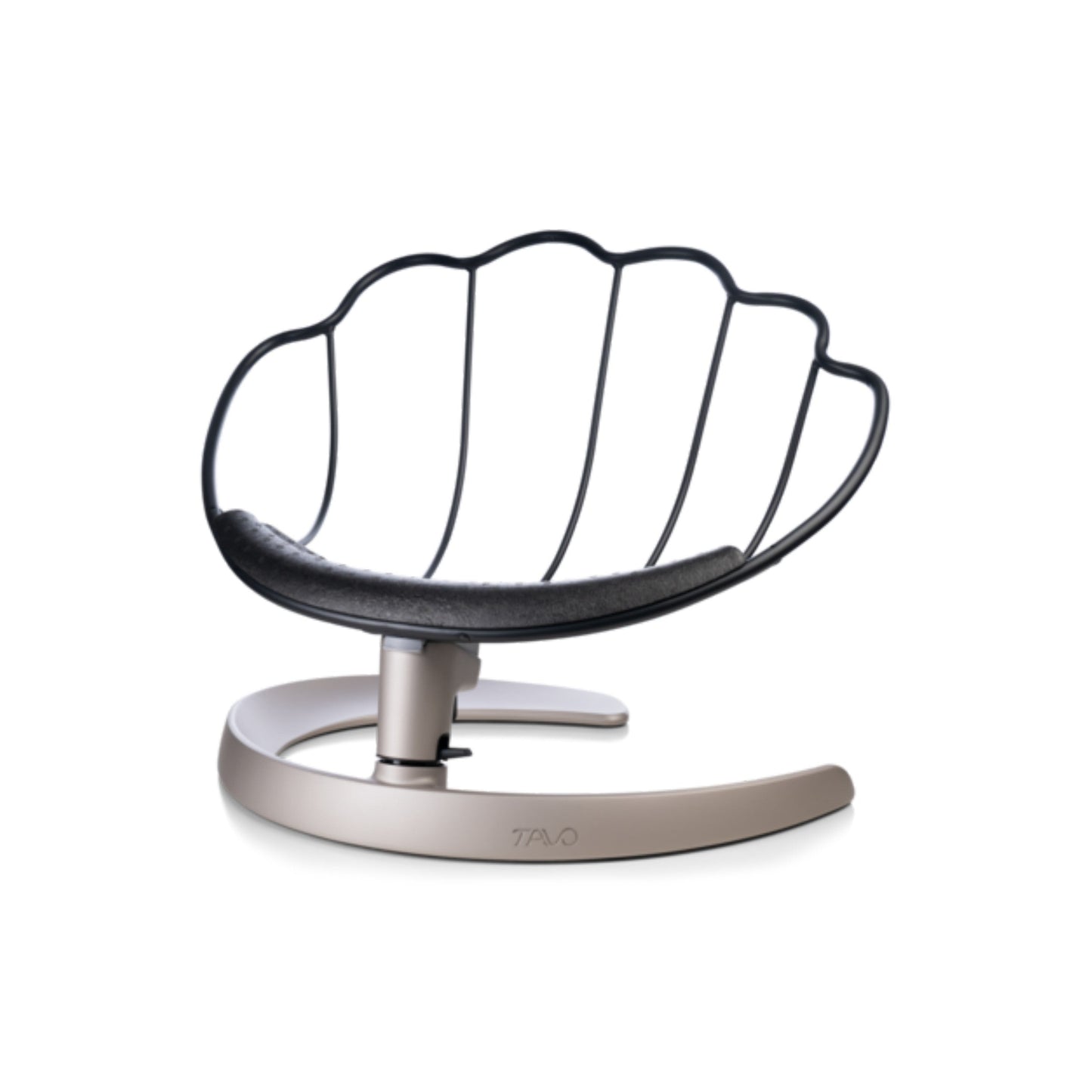 Large dog relaxing in fully reclined latte Tavo Shell Pet Bed with aluminium frame and fleece cover