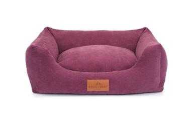 Orthopaedic dog bed with recycled memory foam and hypoallergenic fabric in navy blue by Baker & Bray