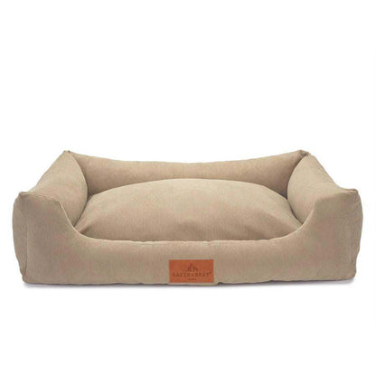 Baker & Bray orthopaedic dog bed with recycled memory foam and removable washable covers in nine colours