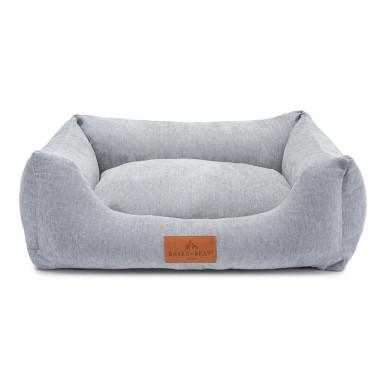 Baker & Bray orthopaedic dog bed with recycled memory foam and removable covers in navy blue
