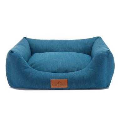 Orthopaedic dog bed by Baker & Bray in navy blue, made with recycled memory foam and non-toxic fabric