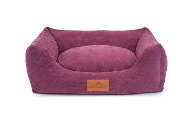 Baker & Bray orthopaedic dog bed with recycled memory foam and removable washable cover in navy blue