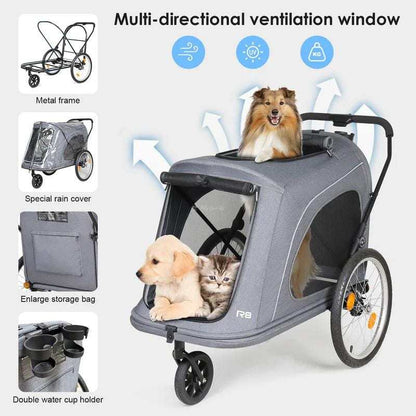 Beberoad Beberoad R8 | Large Dog Stroller & Bike Trailer | > 45kg | 2 Colours Beberoad R8 Dog Stroller | Large Pet Stroller & Bike Trailer > 45kg