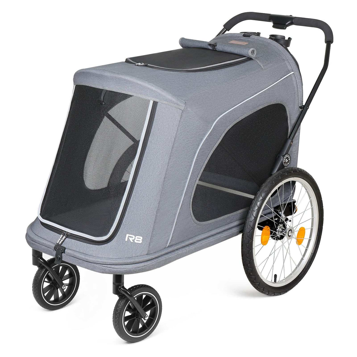 Beberoad Pet Stroller Beberoad R8 PRO | 4-Wheel Dog Stroller & Bike Trailer | Large Dogs up to 45kg | 2 Colours Beberoad R8 PRO 4-Wheeler | Large Dog Stroller & Bike Trailer for 45kg
