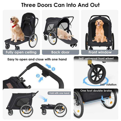 Beberoad Beberoad R8 PRO  4-Wheeler | Dog Stroller & Bike Trailer for Dogs 45kg+ | 2 Colours Dog Stroller & Bike Trailer for Dogs 45kg+ |2 Colours |Beberoad R8 PRO