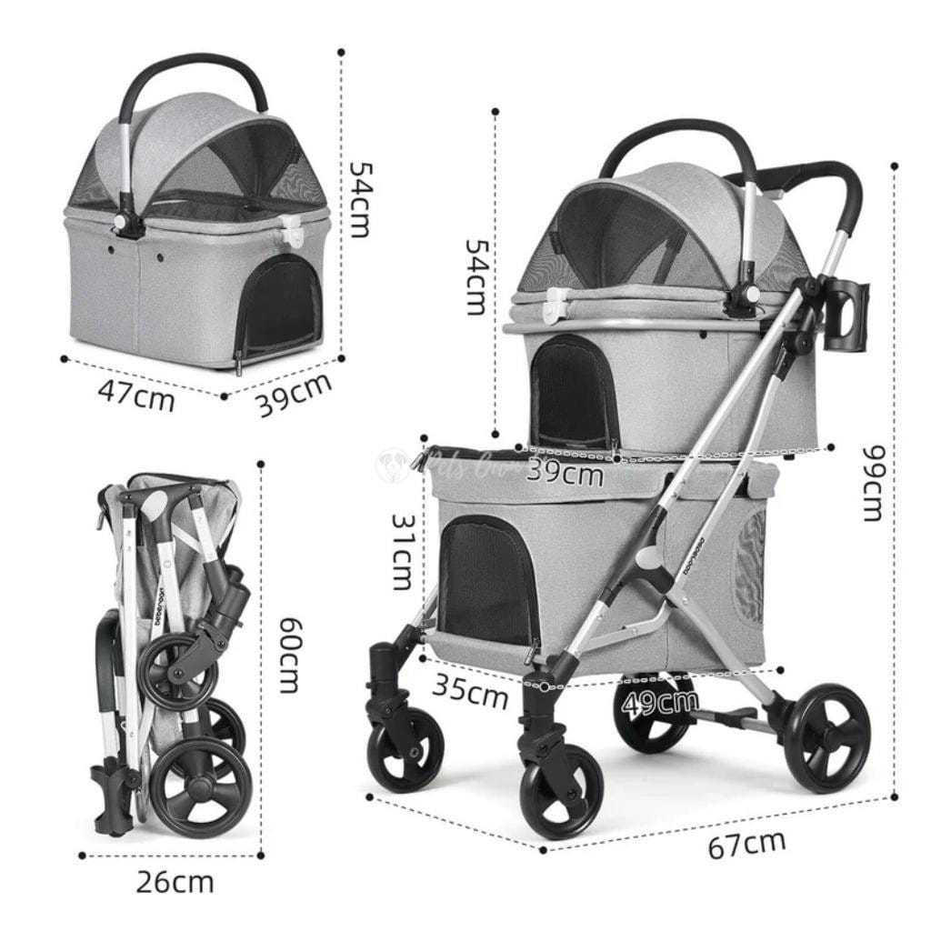 double decker pet stroller uk Double Pet Stroller - Beberoad T1