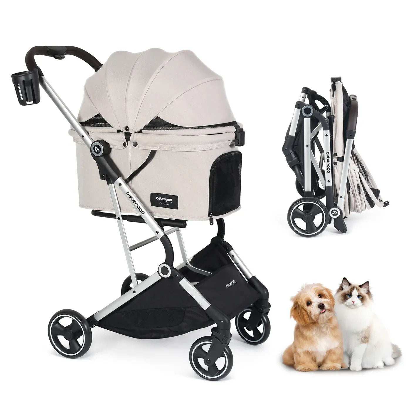 Beberoad Beberoad T4 Pet Stroller | Small to Medium Dogs & Cats up to 20kg | 3 Colours Beberoad T4 Pet Stroller | Small to Medium Dogs & Cats up to 20kg | 3
