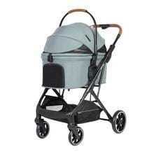 Beberoad T6 3-in-1 pet stroller for medium dogs up to 30kg with all-terrain wheels and reclining canopy