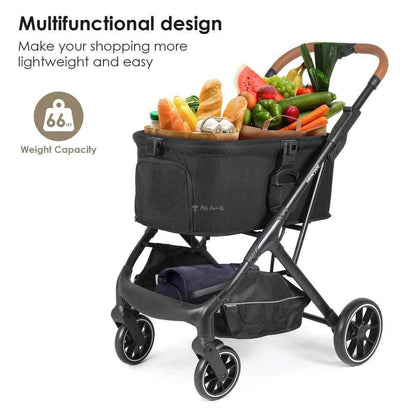 Beberoad T6 3-in-1 pet stroller for medium dogs up to 30kg with all-terrain wheels and detachable basket in multiple colors