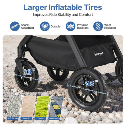 Beberoad X5 luxury 3-in-1 pet stroller for medium pets up to 25kg with one-hand fold and safety features