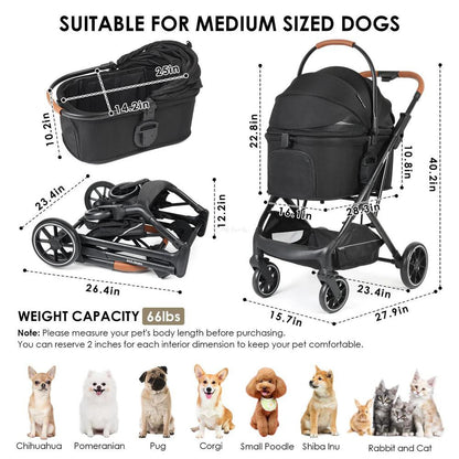  Beberoad | T6 | 3-in-1 Pet Stroller & Travel System | Medium Dogs up to 30kg | 3 Colours  BRUK133-T6 Pets Own Us