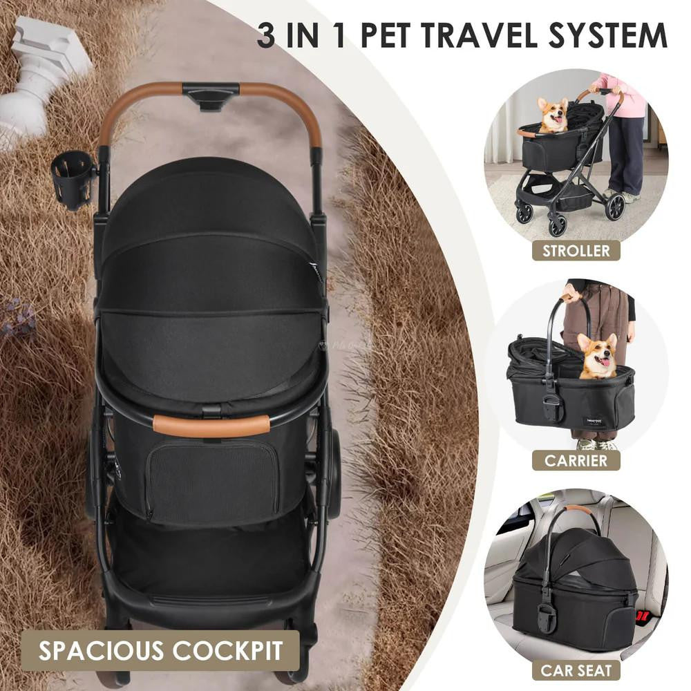  Beberoad | T6 | 3-in-1 Pet Stroller & Travel System | Medium Dogs up to 30kg | 3 Colours  BRUK133-T6 Pets Own Us