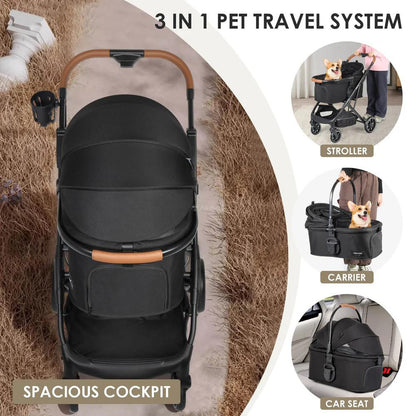  Beberoad | T6 | 3-in-1 Pet Stroller & Travel System | Medium Dogs up to 30kg | 3 Colours  BRUK133-T6 Pets Own Us