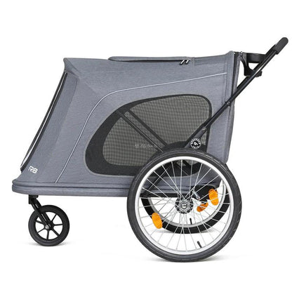  Beberoad R8 Foldable Pet Stroller & Dog Bike Trailer | > 45 kgs | Grey  R8-GRY Pets Own Us