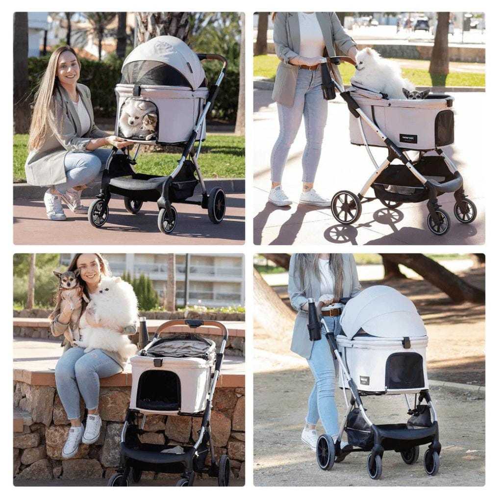Beberoad T5 pet stroller for pets up to 25kg, lightweight and foldable design in three colors