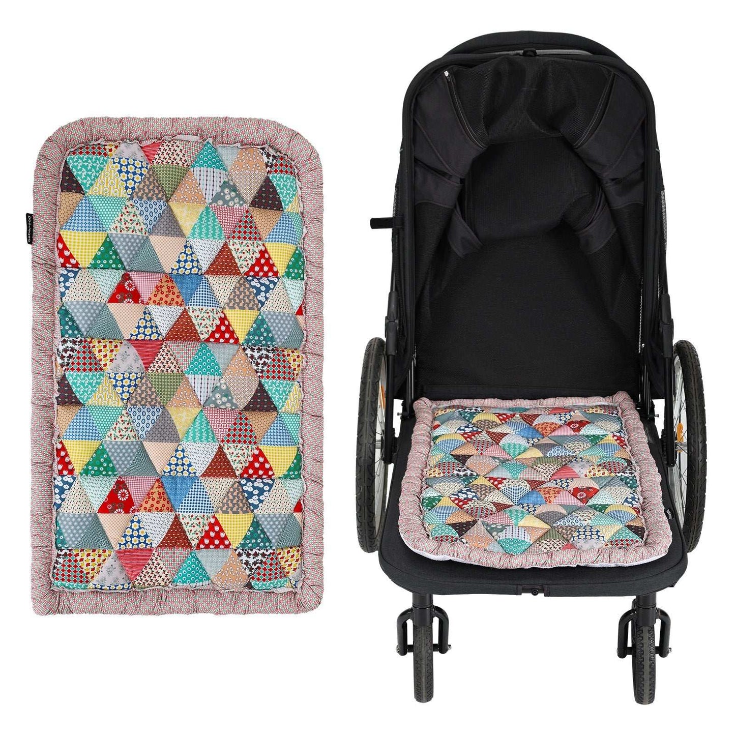 Beberoad reversible pet stroller cushion printed side