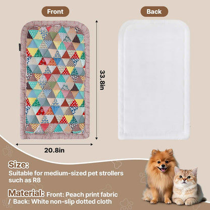 Beberoad pet stroller cushion fitted inside a stroller cabin