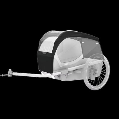Thule Bexey dog bed rain cover for dog bike trailer with clear window and secure black fit