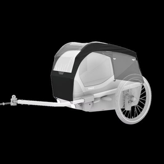 Thule Bexey dog bed rain cover for dog bike trailer with clear window and secure black fit