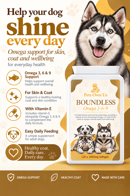 Boundless by Pets Own Us Pet Supplements Boundless Omega 3-6-9 | Skin & Coat Support for Dogs Boundless Omega 3-6-9 for Dogs | Skin & Coat Supplement