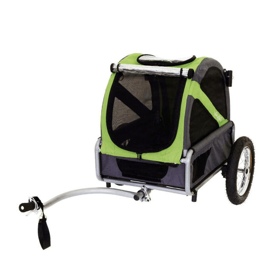 Dutch Dog DoggyRide Mini Dog Bike Trailer | Green | With Axle Coupling | Dutch Dog Design®  DRMNTR22-GR Pets Own Us