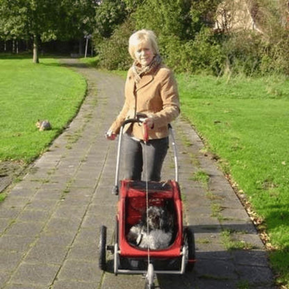 Dutch Dog DoggyRide Mini Dog Bike Trailer | Red | Axle Coupling | Dutch Dog Design®  DRMNTR22-RD Pets Own Us