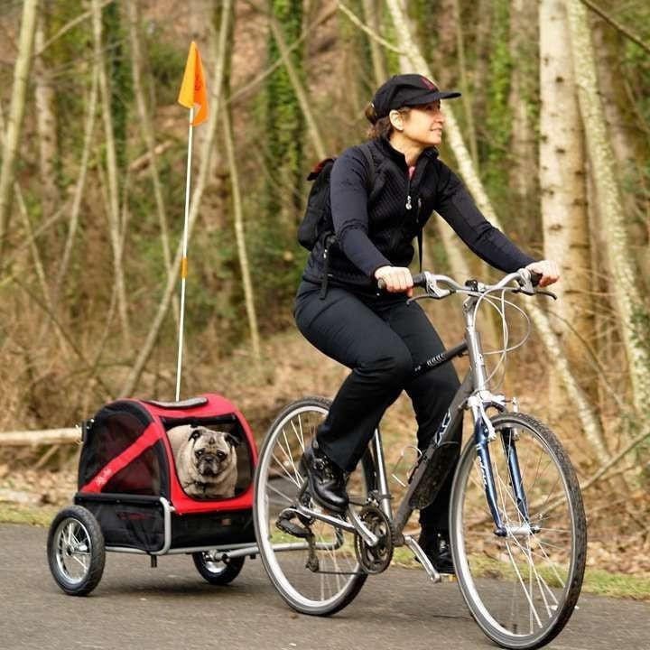 Dutch Dog DoggyRide Mini20 Dog Bike Trailer & Stroller by Dutch Dog | Red Mini DoggyRide dog bike trailer by Dutch Dog, Free UK Shipping! Red