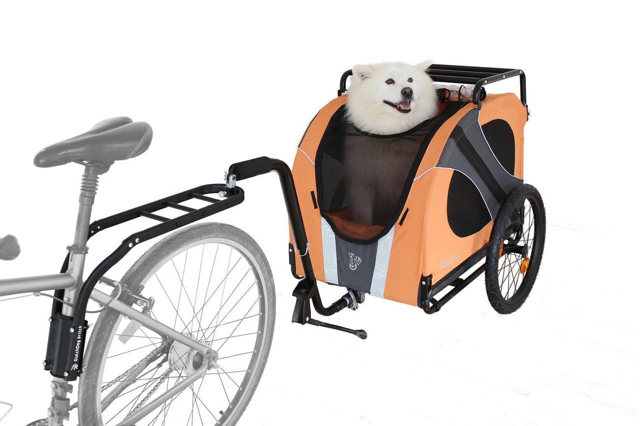 Dutch Dog DoggyRide Novel 15 Dog Bike Trailer by Dutch Dog | Orange DoggyRide Dog Bike Trailer Novel 15 by Dutch Dog - E Bike Compatible!