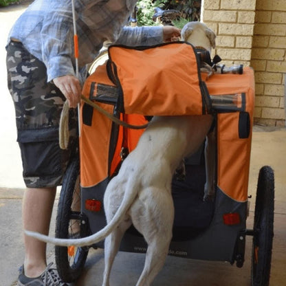 Dutch Dog DoggyRide Novel 15 Dog Bike Trailer by Dutch Dog | Orange DoggyRide Dog Bike Trailer Novel 15 by Dutch Dog - E Bike Compatible!