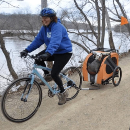 Dutch Dog DoggyRide Novel 15 Dog Bike Trailer by Dutch Dog | Orange DoggyRide Dog Bike Trailer Novel 15 by Dutch Dog - E Bike Compatible!