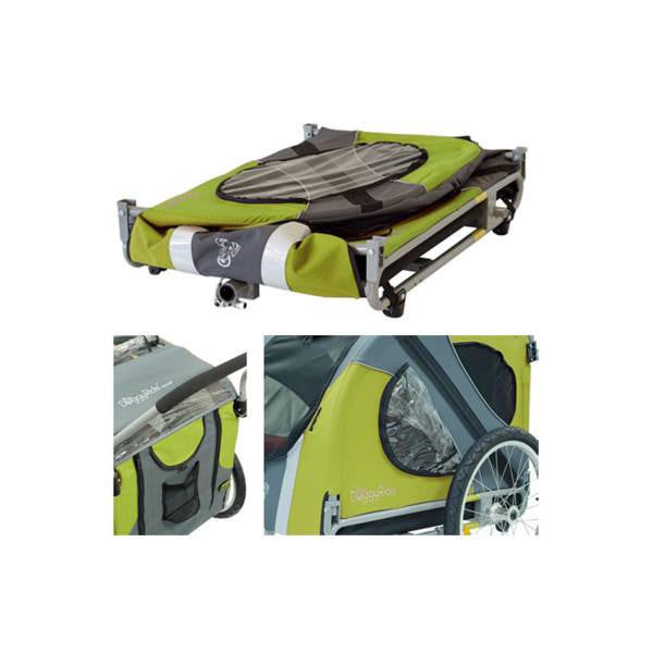 Dutch Dog DoggyRide Novel 20 Dog Bike Trailer & Stroller by Dutch Dog | Green  DRNVTR23-GR Pets Own Us