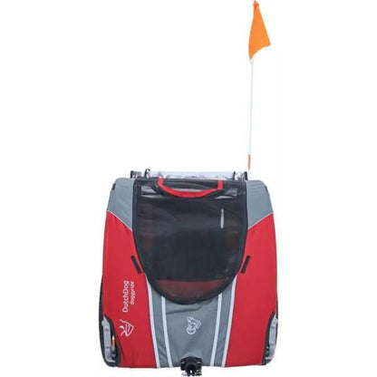 Dutch Dog DoggyRide Novel 20 Dog Bike Trailer & Stroller by Dutch Dog | Red Novel DoggyRide Dog Bike Trailer, Large Dogs Free UK Shipping!
